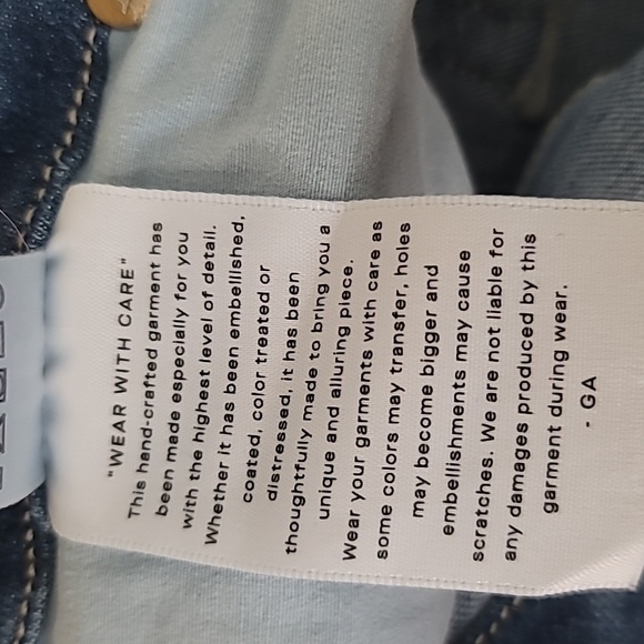 GOOD AMERICAN Good Waist Raw Edge Ankle Skinny Jeans Size 12 - Picture 10 of 10